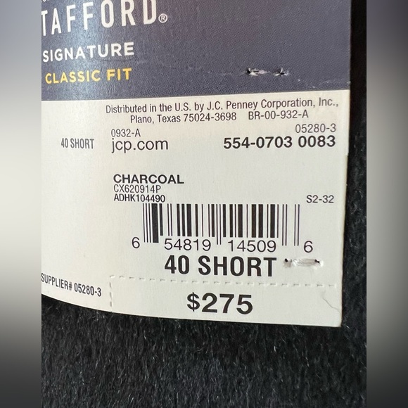 Stafford Mens 40 Short Wool Signature Classic Fit Overcoat Charcoal Trench Coat - Picture 8 of 11
